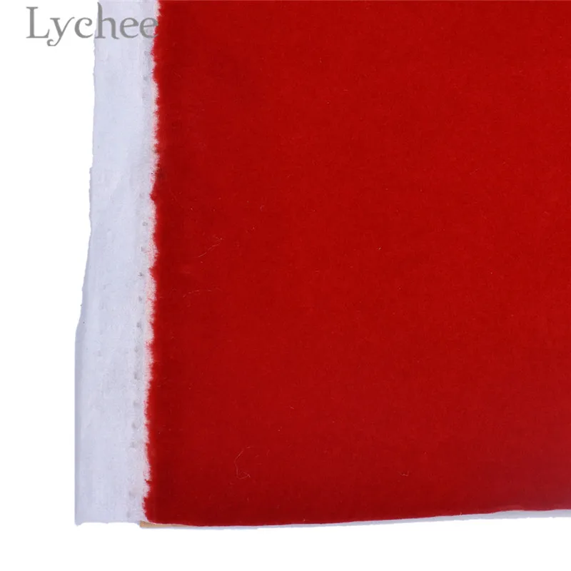 Lychee 50x148 см самоклеящаяся бархатная ткань сплошной цвет флокированная ткань для ювелирных изделий коробка DIY швейный материал