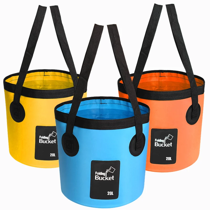 Us 6 98 12l 20l Folding Foldable Collapsible Sink Washbasin Bucket Wash Basin Camping Water Pot Bag Container Car Fishing Hiking In River Trekking