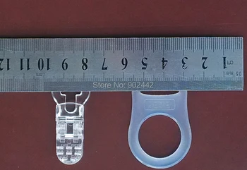 

Hot Sale 200 Set Transparent Plastic Holder For Baby Pacifier (1 Set= 1 Silicon Pacifier Holder + 1 Plastic Pacifier Clip)