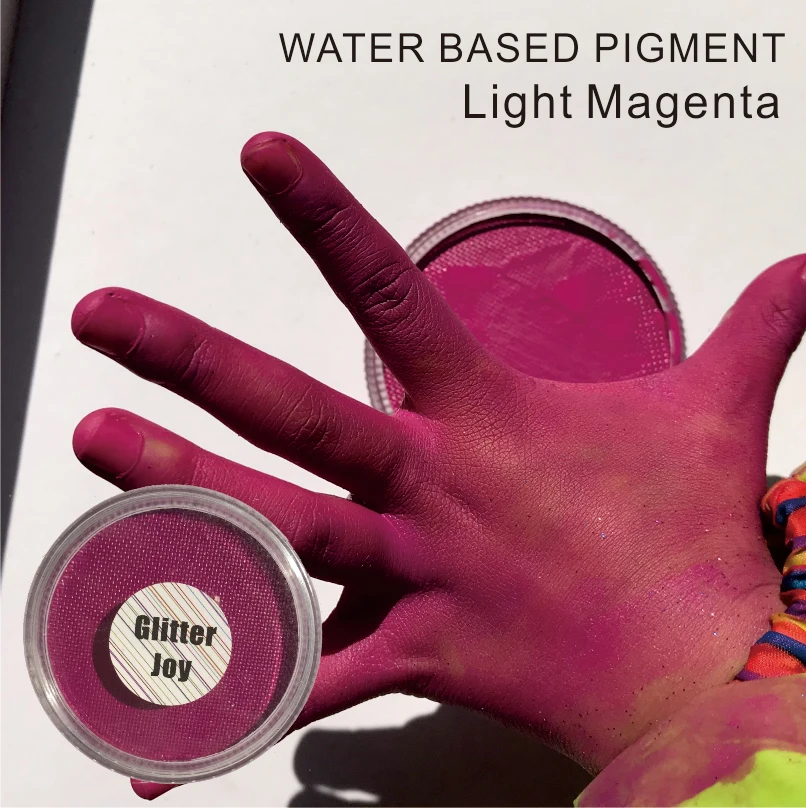 

FPP 30g/pc Water Based Light Magenta Color Face Body Paint Pigment Makeup in Carnival Party Festival Makeup Tool