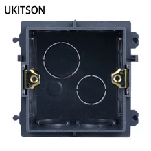 Black Color 86mm Hiding Installation Concealed Mount Box Enclosure Junction Wiring Boxes For Wall Outlet Panel