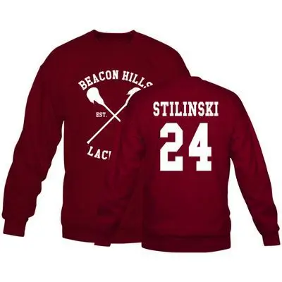 Men Maroon 24 Маяк холмы Лакросс логотип Волк кофты волка Stiles Stilinski 14 24 11 толстовки для женщин мужчин Евро Размер S-XXXL - Цвет: Men Maroon 24