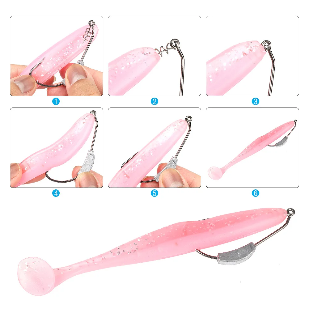 DONQL 10pcs Lot Lead Jig Head Fishing Hooks Wide Crank Offset Fishhooks for Soft Lure Baits 2g-7g Barbed Fishing Tackle Set     (1)