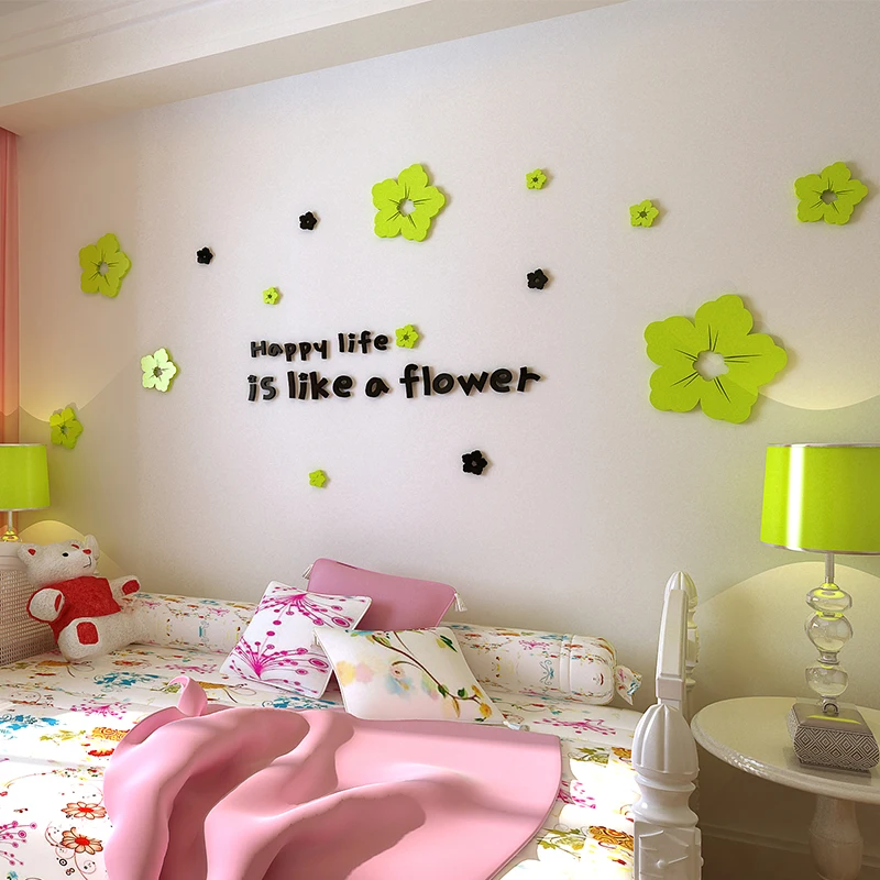 

2018 new 3D acrylic wall stickers, living room, children's room wall stickers sofa TV background decorative wall stickers