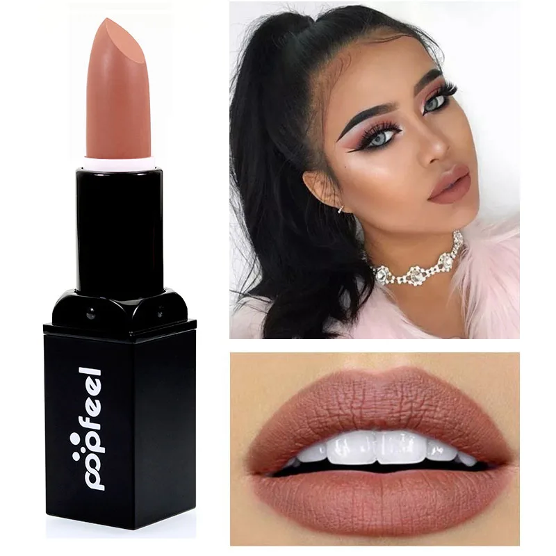 116 15 De Réductionpopfeel Flambant Neuf Rouge à Lèvres Maquillage Lèvres Kit Longue Durée 8 Couleur Velours Marron Nu Mat Rouge à Lèvres