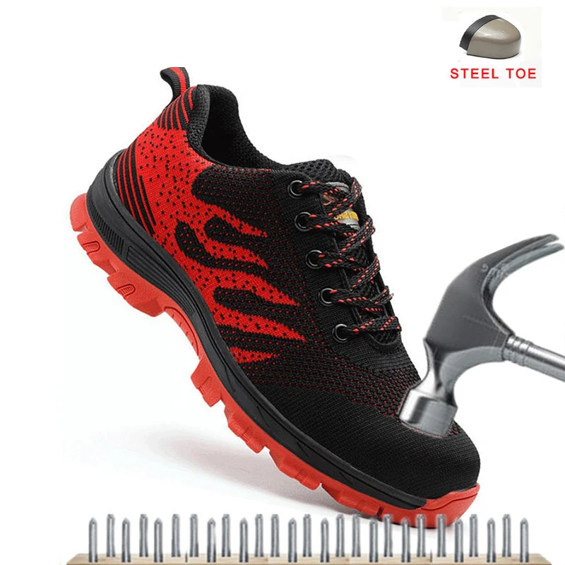 

2019 Breathable Men Shoes Steel Toe Shoes Work Safety Boot Anti-smashing Piercing Indestructible Shoes Work Boots Safety Shoes