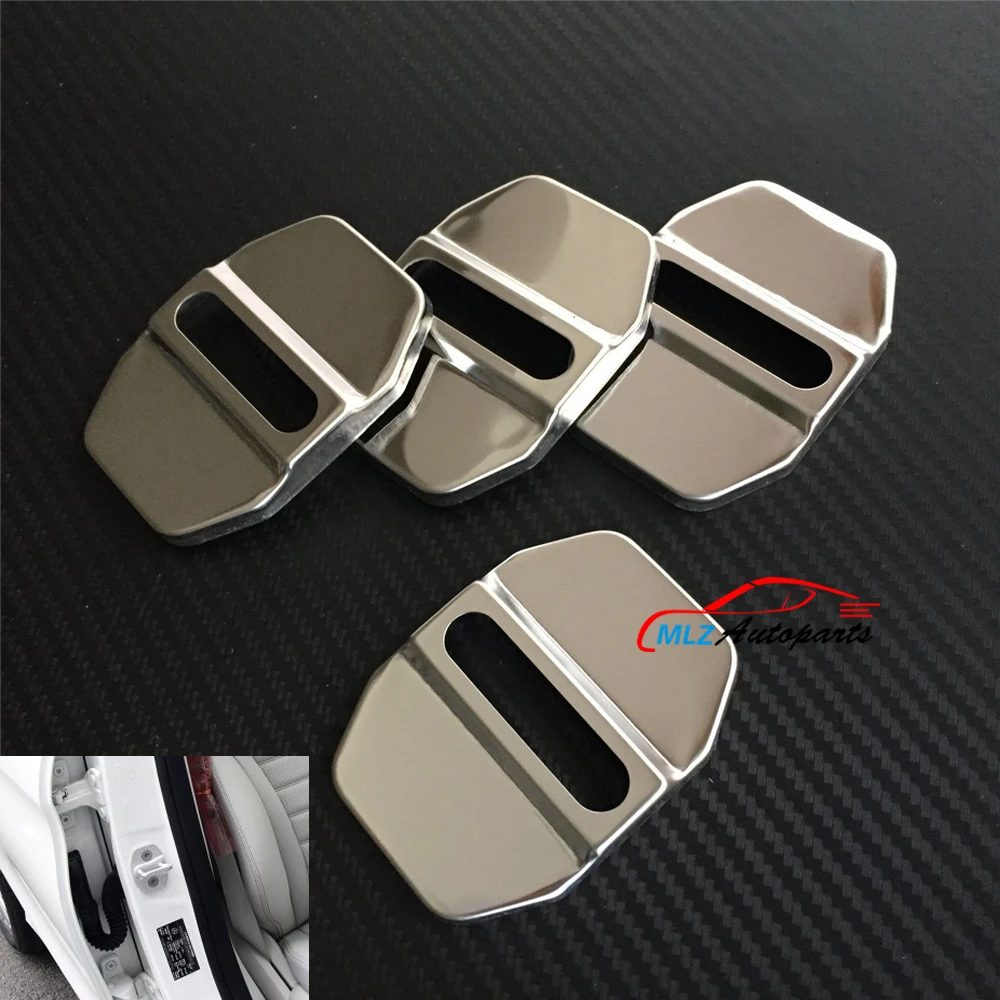 Car Door Lock Buckle Striker Cover Case Caps Sticker For Mercedes GLK