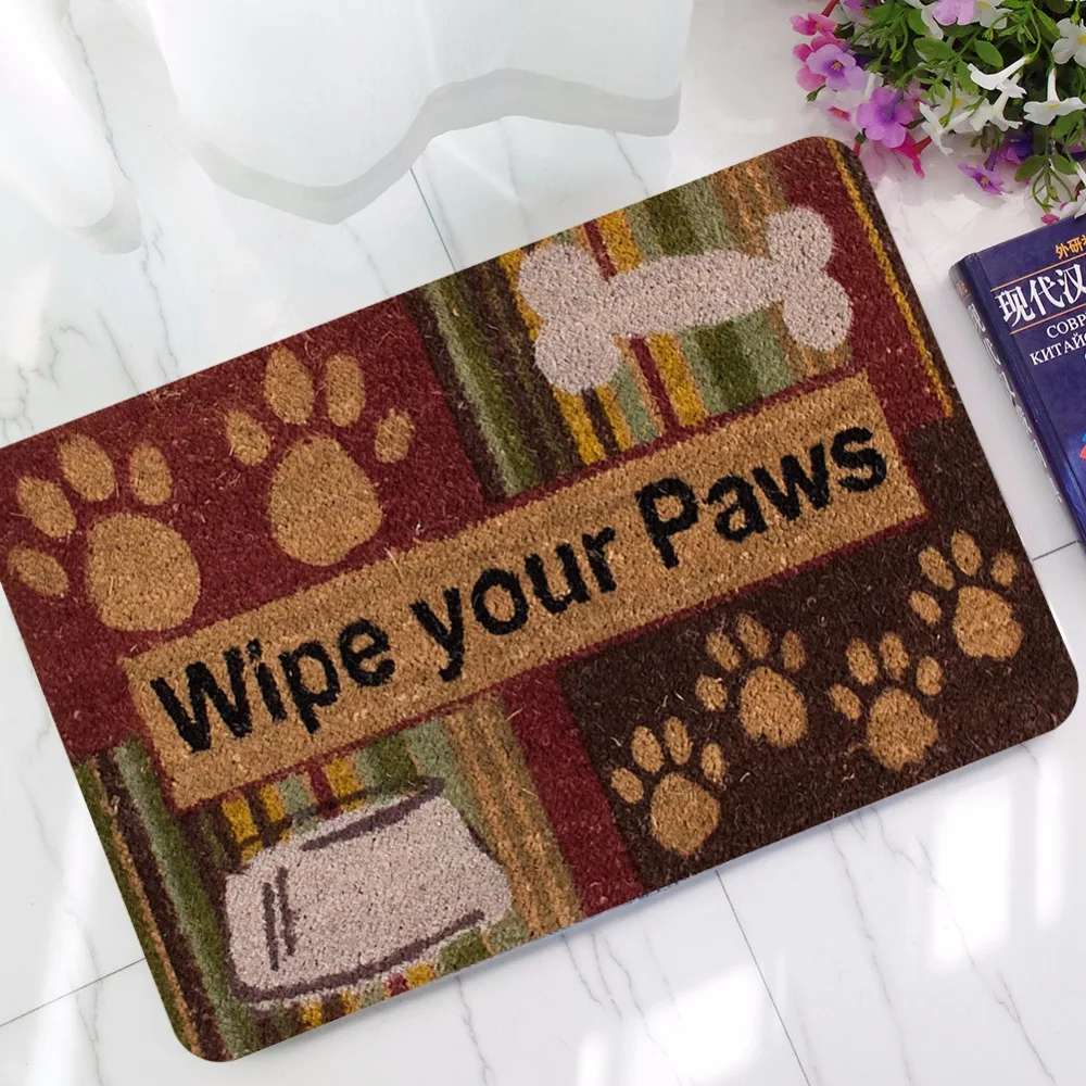 CAMMITEVER протрите свой дверной коврик лапки 40x60 см мультфильм дети печатных Tapetes Коврик Для Детей Гостиная Ванная комната ковры коврики