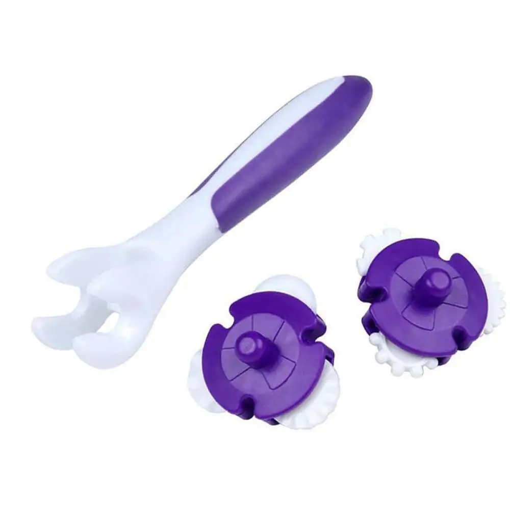 

Fondant Sugarcraft Tool Cake Rolling Pin Embosser Roller Set Pastry Dough Tool Strip Ribbon Rotary Cutter