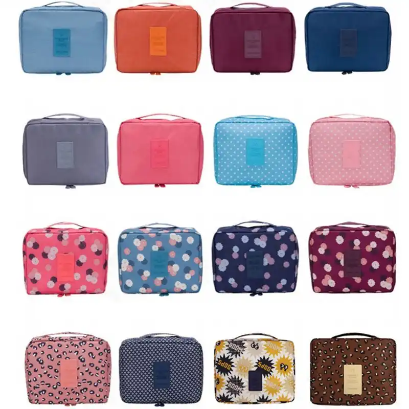 Greensen Trousse de maquillage portable de voyage sac de maquillage professionnel sac de douche avec poign/ée de transport bo/îte de rangement /étanche pliable