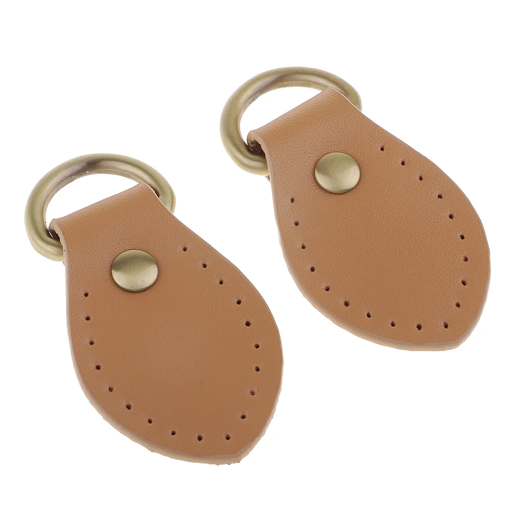 2pcs Sew on Leather Handle Buckles Tabs DIY Shoulder Bag Handbag Replacement