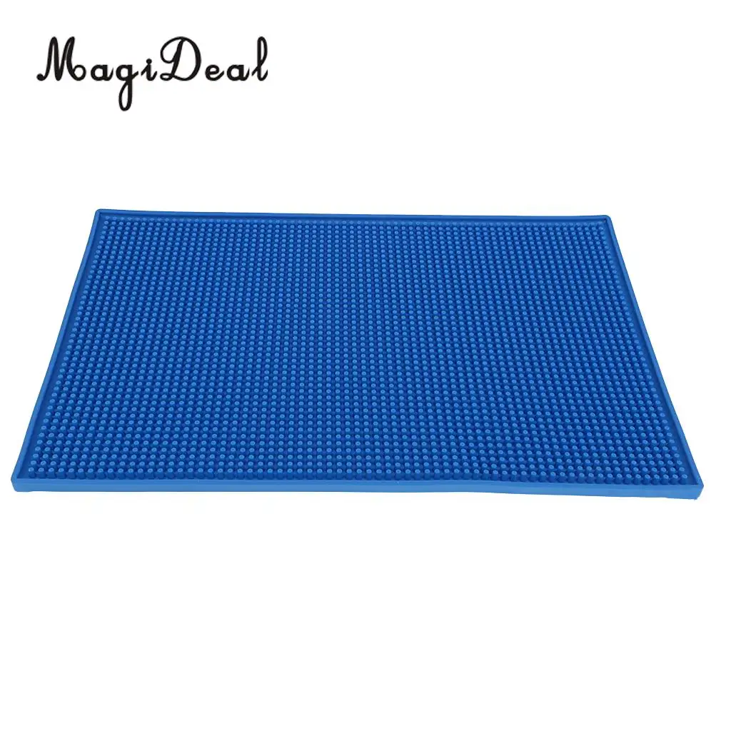 Bar Mat PVC Coaster Bar Service Mat Rubber Waterproof Kitchen Tool Blue