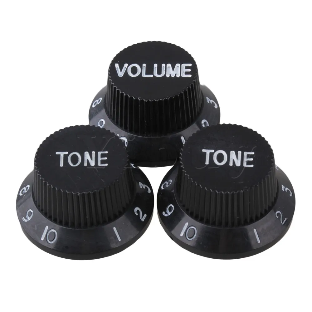 Buy Yibuy Black Guitar Knob Volume Tone white digital