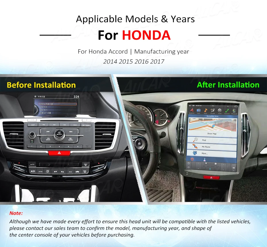 Excellent Tesla Style for Honda Accord 2013 - 2017 car radio gps navigation Bluetooth Radio WIFI 4G Vertical Stereo car dvd player AUX 7 Excellent Tesla Style for Honda Accord 2013 - 2017 car radio gps navigation Bluetooth Radio WIFI 4G Vertical Stereo car dvd player AUX 7