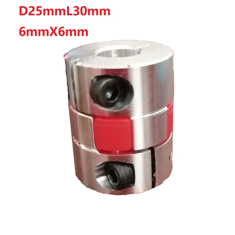 

1pcs 6X6 D25L30 Aluminium Shaft Plum blossom Coupling Motor Connector Flexible shaft Coupling