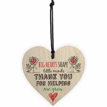 Подарок для учителя, деревянная подвесная доска в форме сердца для детей дошкольного возраста, подарок на Рождество