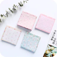 80 folhas/bloco coelho floral fresco raposa quadrado bloco de memorando notas pegajosas estudante artigos de papelaria escola material de escritório bloco de notas