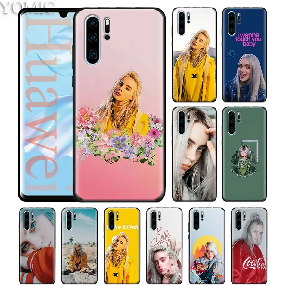 

Billie Eilish Black Silicone Case for Huawei P30 P20 Pro P10 P20 P30 Lite P Smart Plus 2019 Soft Case Cover