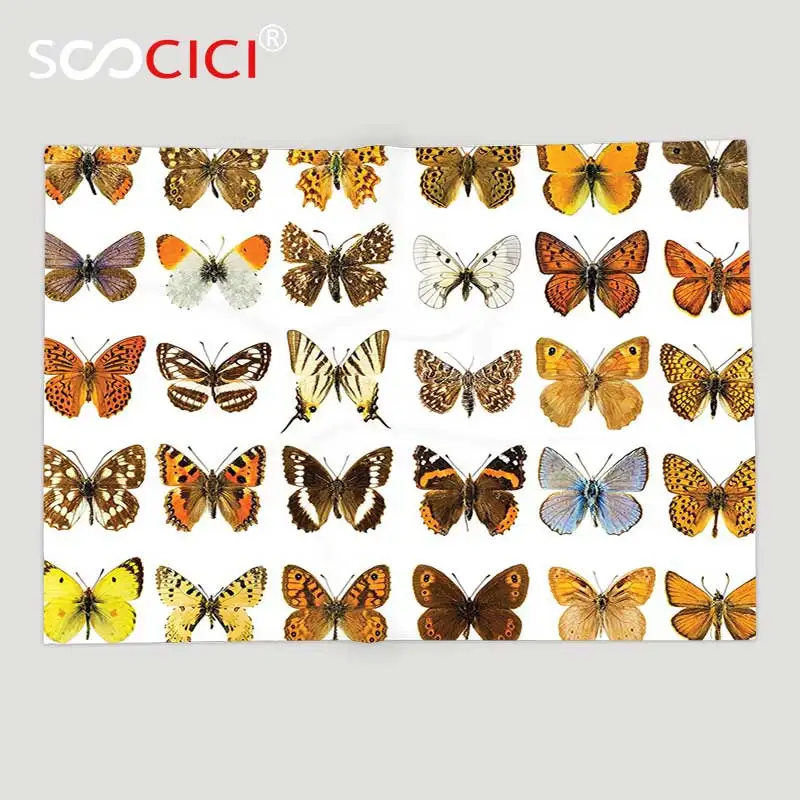 Custom Soft Fleece Throw Blanket Butterflies Decorations Butterfly Miracle Wings Joy Freedom Spiritual Feminine Divine Sign | Дом и сад