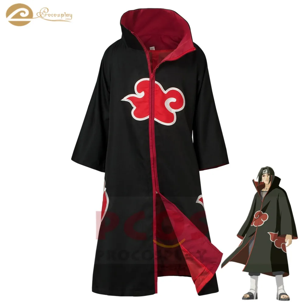 Наруто Shippuden Akatsuki плащ Ролевой костюм Akatsuki косплей плащ с принтом красное облако mp000683