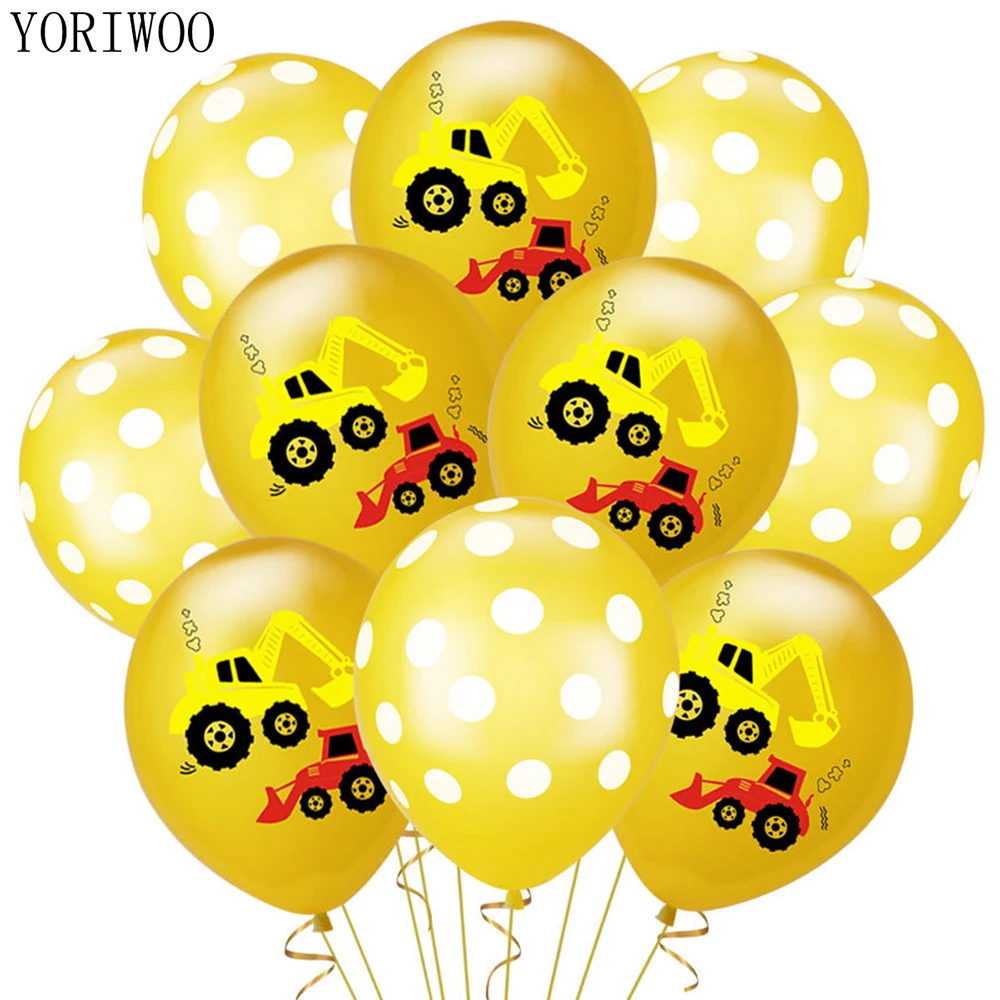 Воздушные шары YORIWOO из мультфильма автомобили пожарная машина конфетти