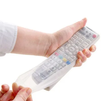 Dust Storage Boxes Transparent Silicone TV Remote Control Cover Protective Holder Bags Home Item Stuff Accessories Supplies