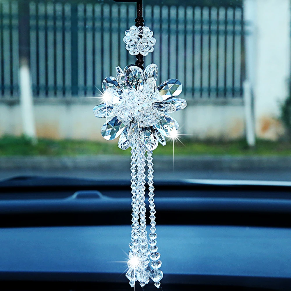 Car Pendant Fashion Crystal Rearview Mirror Hanging Ornaments