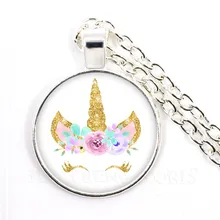 Caballo unicornio 25mm cristal cabujón pulseras flor y unicornio encantos niños Unisex joyería de moda amante regalo de fiesta de navidad