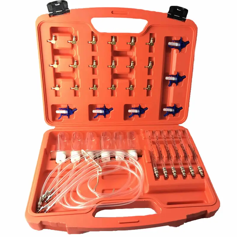 Diesel Injector Flow Meter Test Kit Common Rail Adaptor Fuel Tester Set