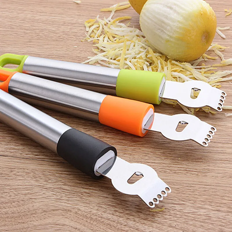 2019 Creative 1Pcs Premium Stainless Steel Fruit Peelers Lemon Orange Zester Grater Grips Lime Zest Peeling Knife Tools | Дом и сад