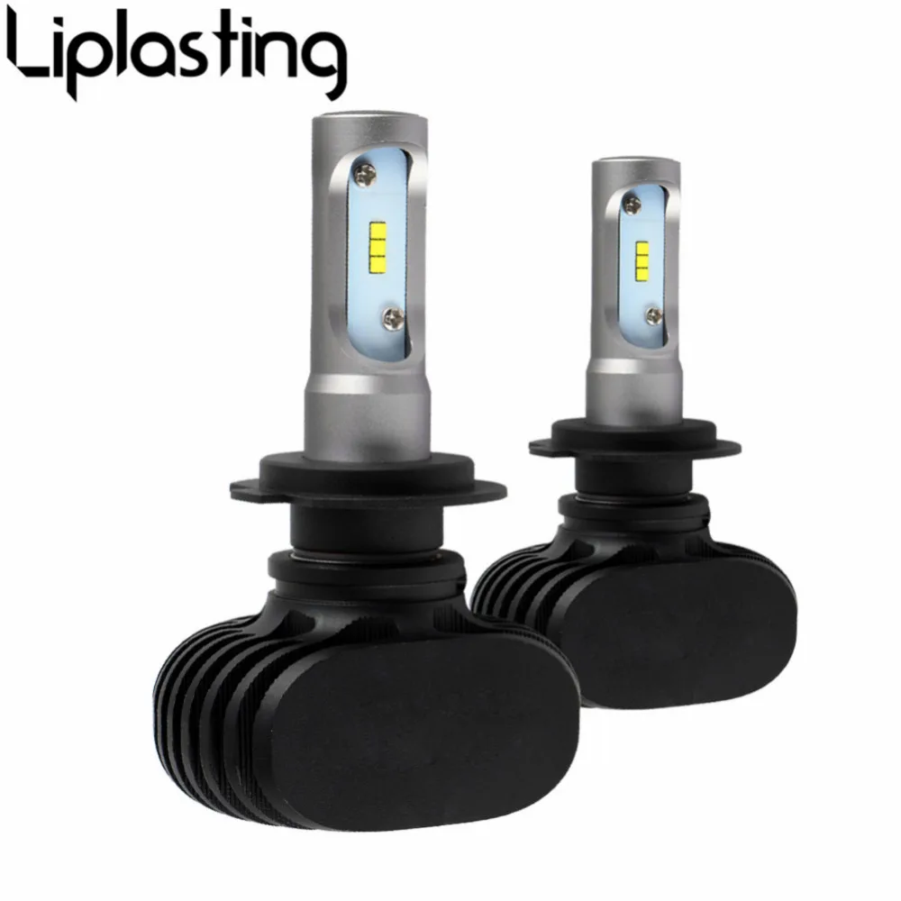 

2pcs Waterproof Resistant White H1 H4 H7 6000K LED Headlight Kit Shakeproof White 8000LM Lamp Light Bulbs