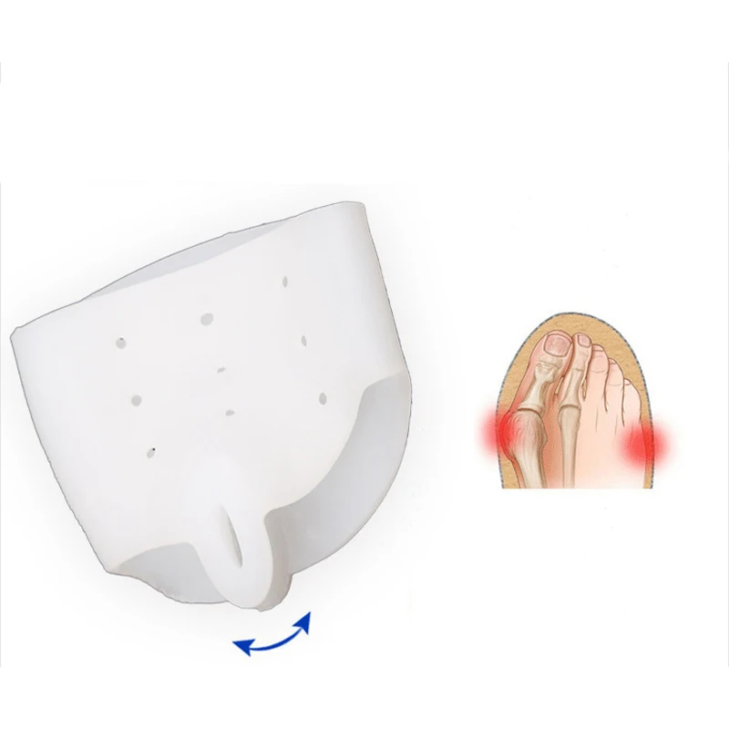 2pcs =1pair Daily Use Biological Silicone Hallux Valgus Orthosis Toe Separator The Big Toe Corrector Thumb Correct Orthopedic