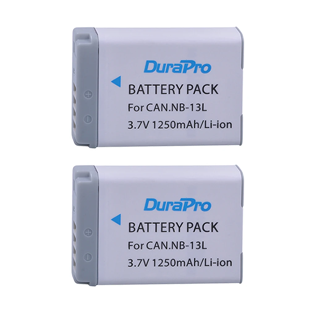 

2PC Durapro NB-13L NB 13L NB13L Digital Camera Battery for Canon PowerShot G5 X G5X G7 X Mark II G7X G9 X G9X SX720 HS Batteries
