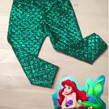 Маленькие Леггинсы «русалка» Капри для малышей с принтом в виде рыбьей чешуи леггинсы зеленый русалка Детские леггинсы чешуя Русалки девочка одежда для малышей
