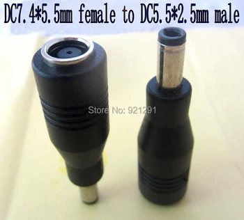 

10pcs/lot! LAPTOP plug Monitor adapter power jack DC connector 7.4*5.0 female to 5.5*2.5mm male DC Plug best qualiy good price