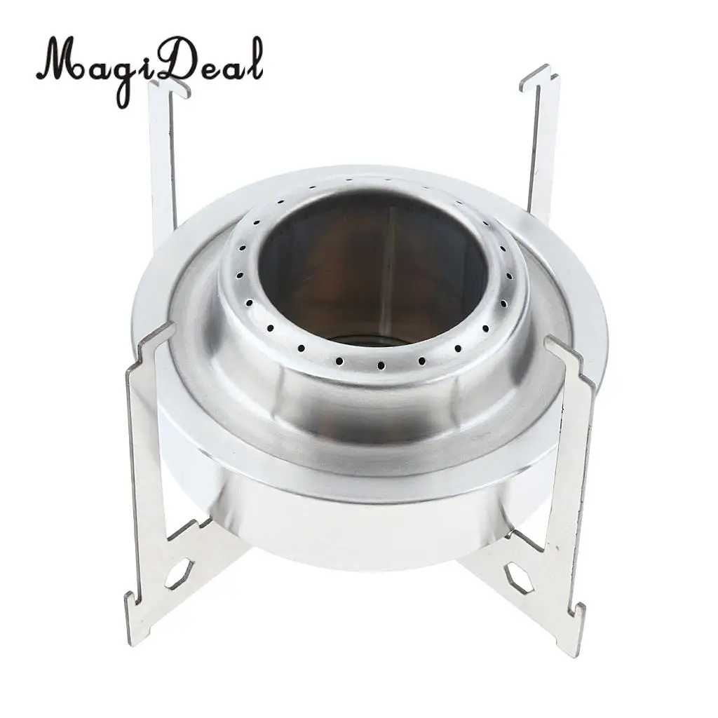 MagiDeal Camping Mini Alcohol Stove Stand Rack Spirit Burner Tray Furnace Stove Set