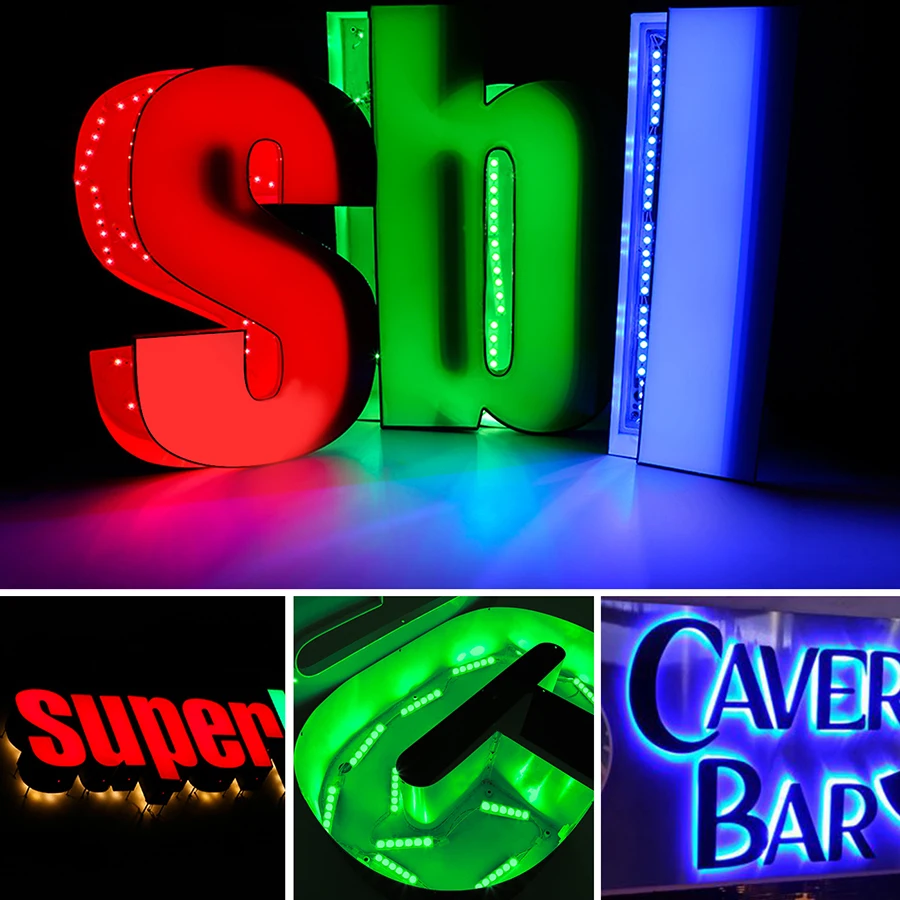 LED Module SMD 5050 3 LED DC12V Waterproof Advertising Sign Light Storefront Strip Lamp Modules Lights RGB Color= (4)