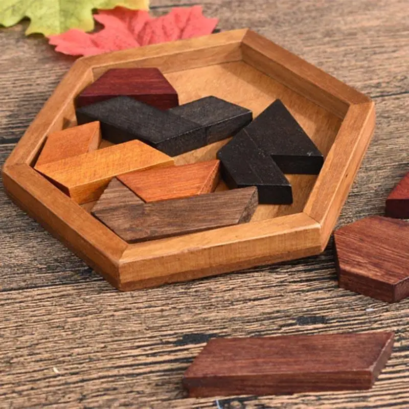 Головоломки деревянные игрушки-паззлы головоломки доска геометрическая форма дети Монтессори развития Развивающие обучающие игрушки для детей подарок