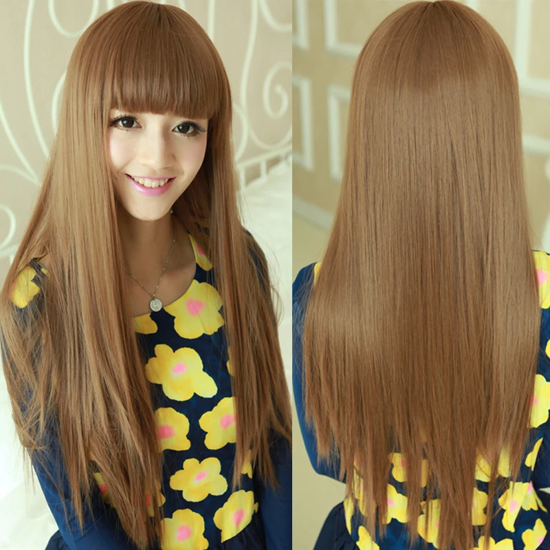 

Fashion 100% Kanekalon medium long blonde wigs Hot popular party synthetic cosplay cheap good quality straigh ladies hairpiece