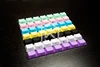Porte-clés de modification PBT, profil OEM, 14 clés, avant haut imprimé, avec tiges Cherry MX, imprimé, légende rouge, noir, bleu, violet, rose ► Photo 2/3