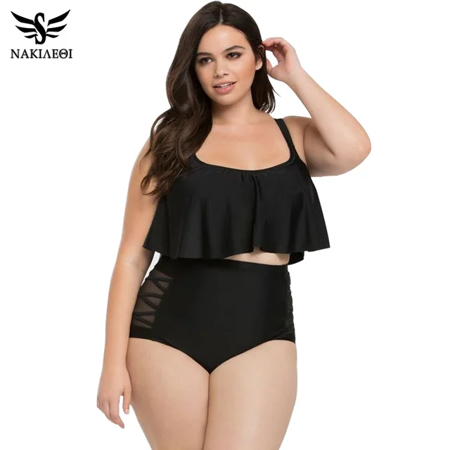 Best Offers NAKIAEOI High Waist Swimsuit 2018 Plus Size Swimwear Women Bikinis Bandeau Push Up Bikini Set Bathing Suits Swim Wear Black 3XL Best Offers NAKIAEOI High Waist Swimsuit 2018 Plus Size Swimwear Women Bikinis Bandeau Push Up Bikini Set Bathing Suits Swim Wear Black 3XL