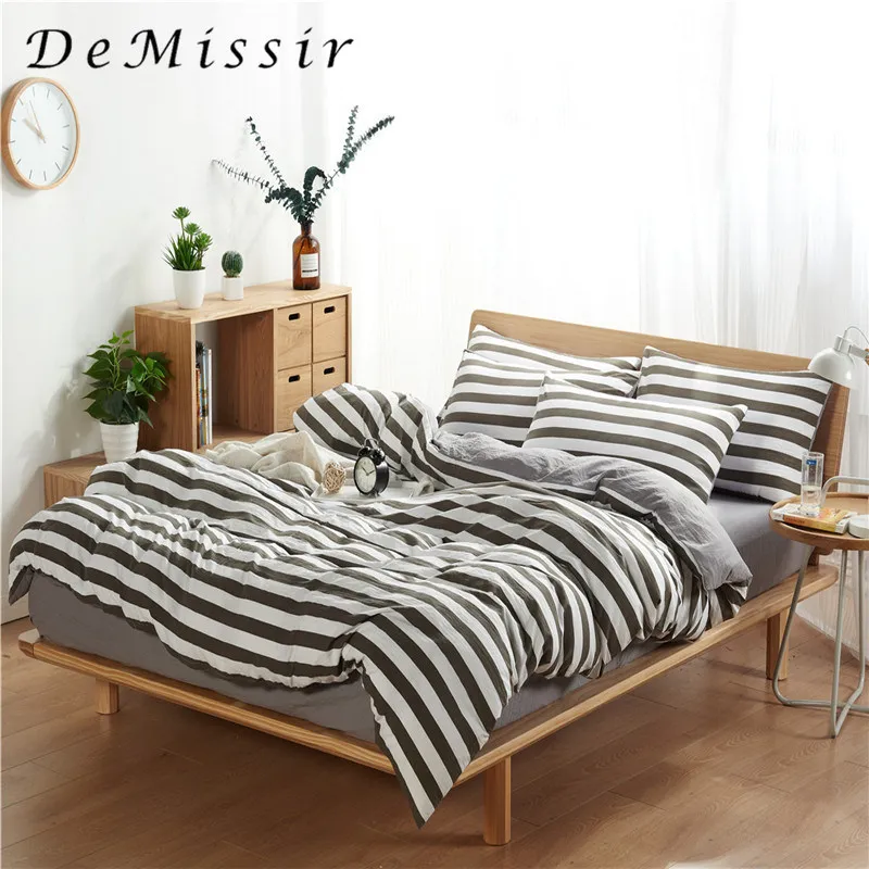 Buy DeMissir Japanese Brief Cotton Bedding Set Twin Queen King Fitted Sheet