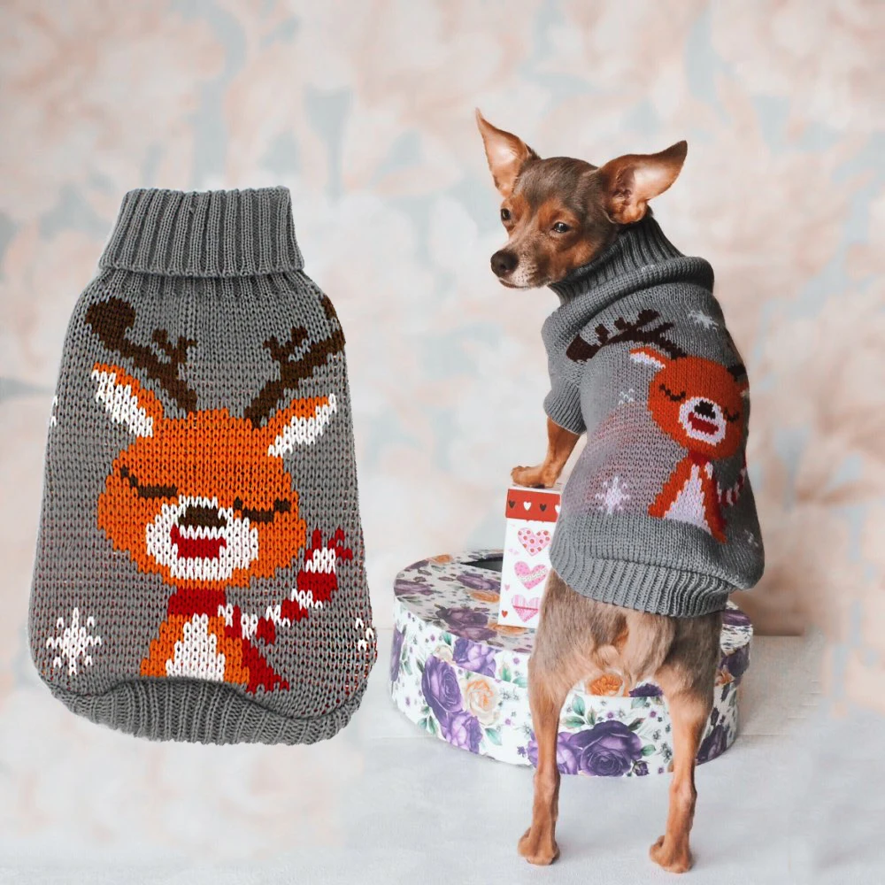 

Random Color Pet Dog Clothes For Puppy Clothing 2019 Knitted Sweater Dog Coats Jackets Puppy Clothing For Small Medium Large Dog