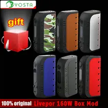 D’origine Yosta Livepor 160 W Boîte Vaporisateur Mod cigarette électronique N ° 18650 batterie Boîte Mod ou IGVI RDA Réservoir 160 W Puissance VS Smok Eleaf