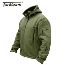 TACVASEN Winter Military Fleece Jacket Warm Men Tactical Jacket Thermal Breathable Hooded Men Jackets And Coat