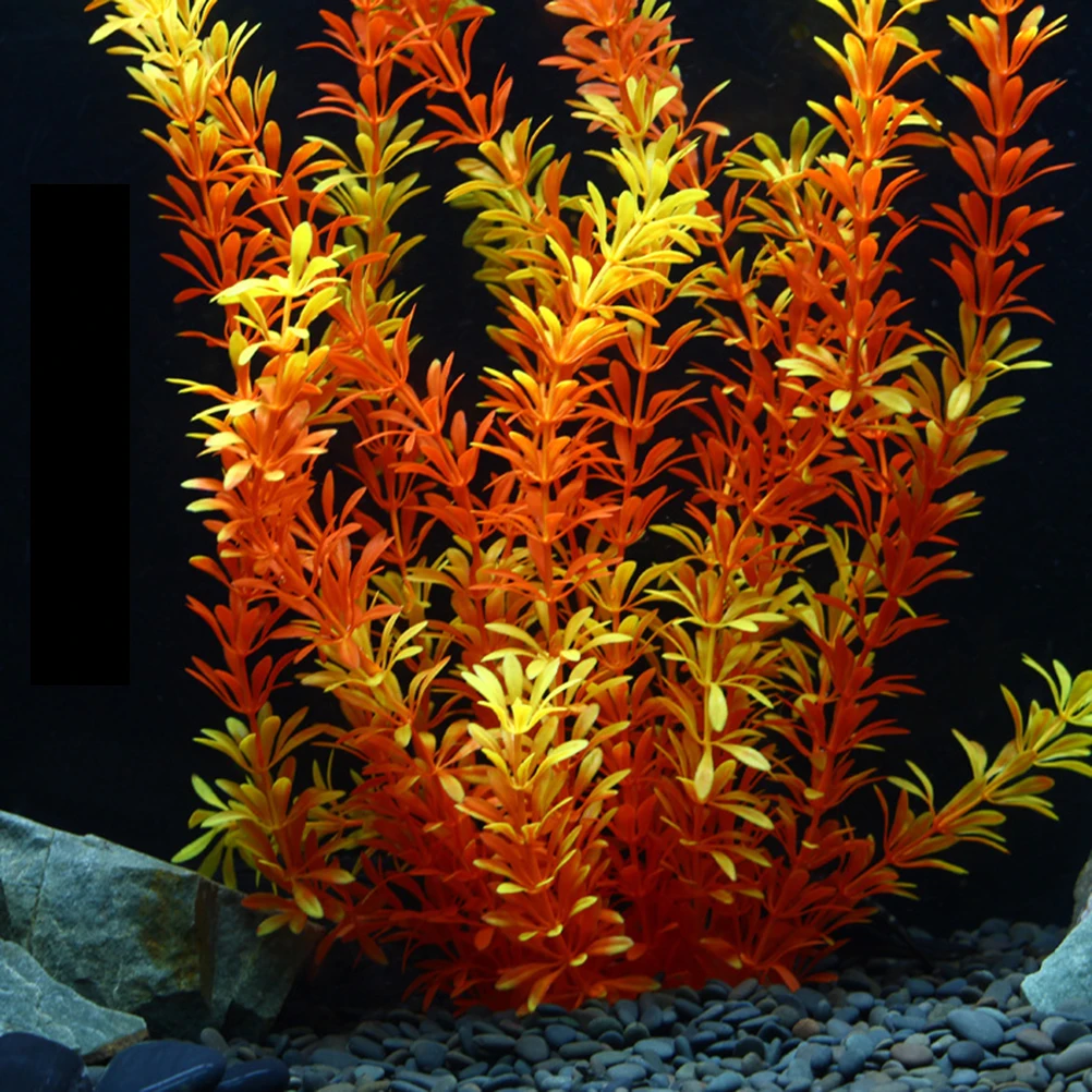 Newest Grass Aquarium Decoration Yellow Water Weeds Ornament Plastic Plant Fish Tank