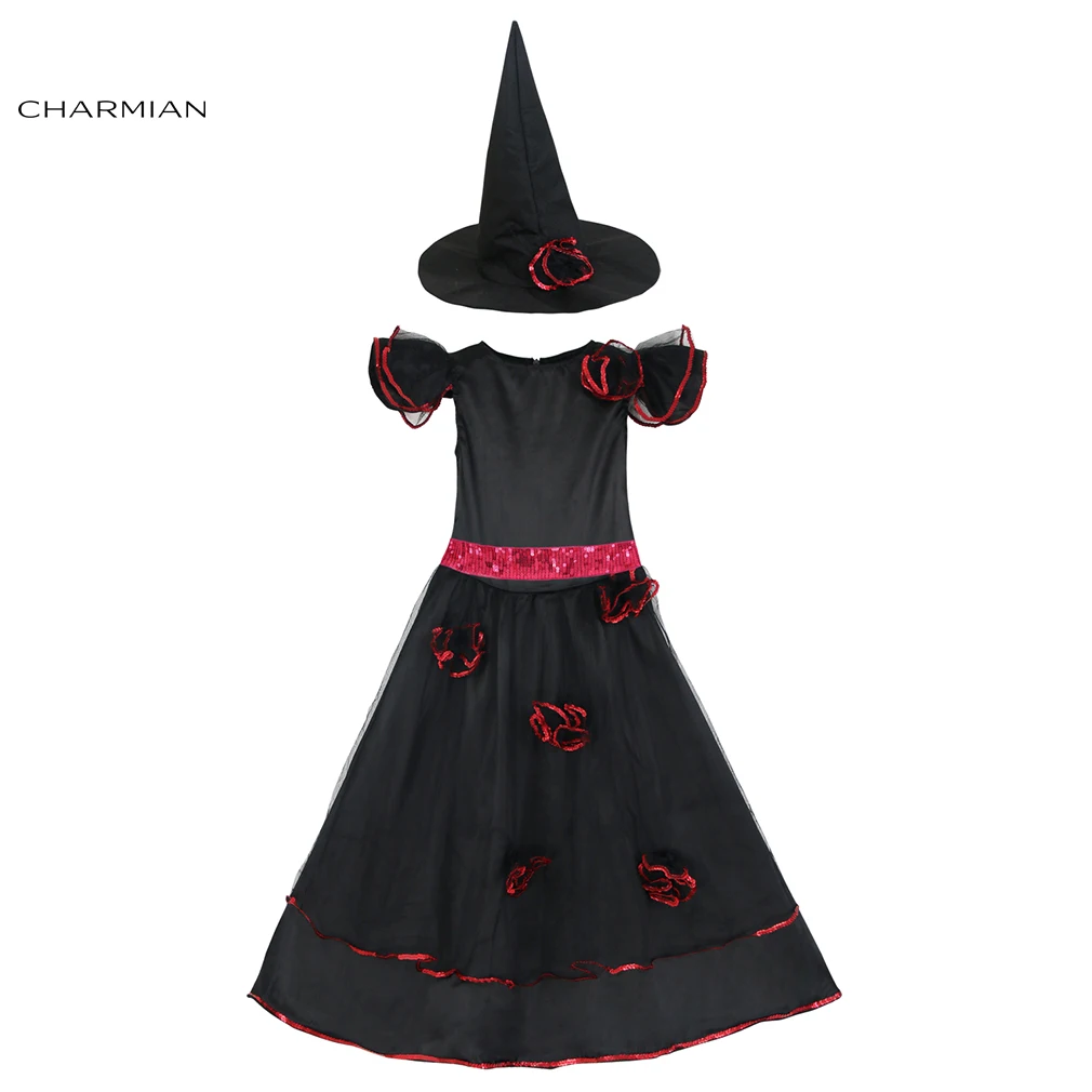 Buy Charmian Elegant Black Witch Halloween Costumes