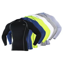 Men’s Cycling Base Layer Sports Underwear Long Sleeve Compression Tight Running T-shirt Gym Fitness Weight Lifting Shirts