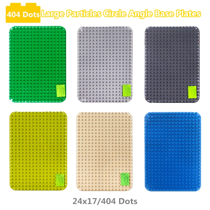 404 Dots Diy большие частицы Duploe здание основание для блоков enlamten Детские Кирпичи