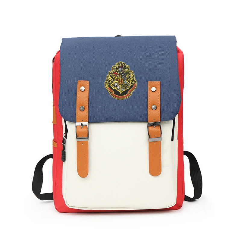 Высокое качество британский дизайн Гарри Поттер Холщовая Сумка на плечо Мужские Женские школьные рюкзаки для студентов колледжа женская